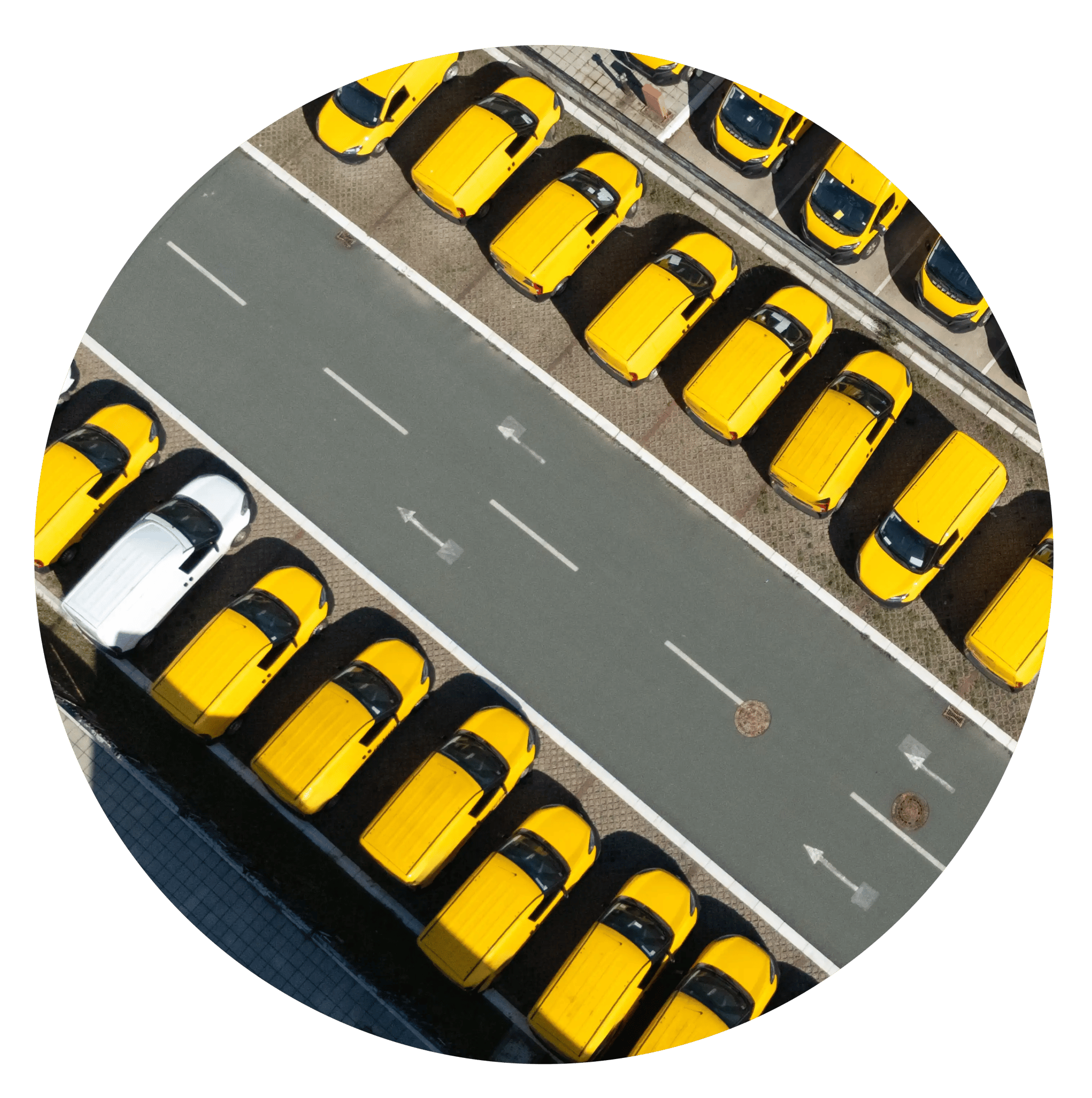 Fleet yellow vans Fleet yellow vans