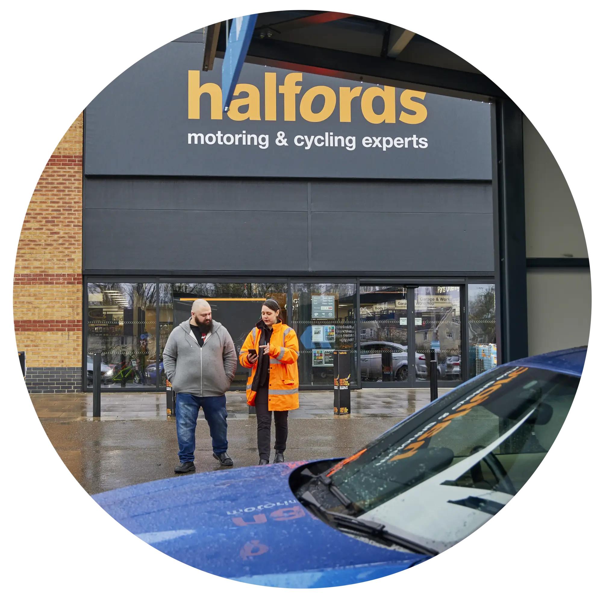 Halfords carpark Halfords carpark