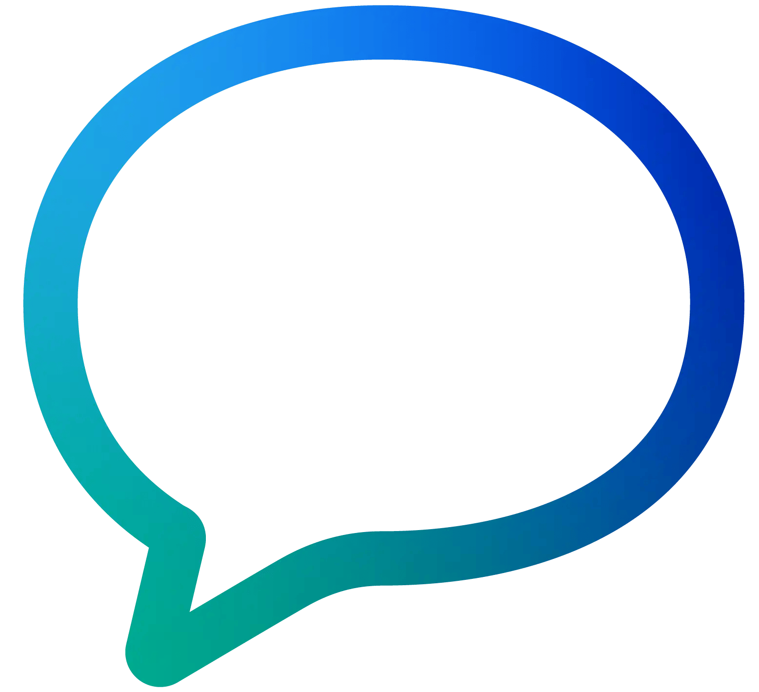 Speech bubble gradient icon-optimized
