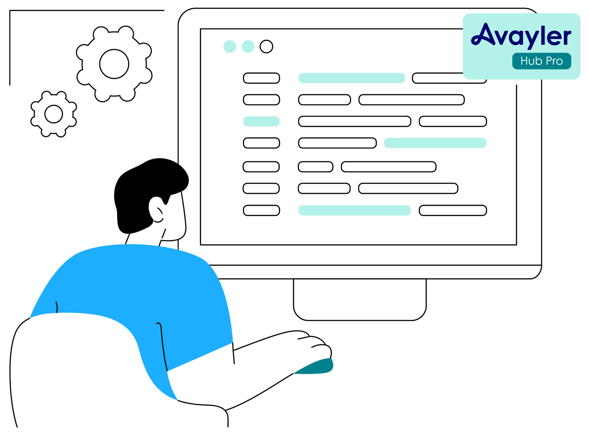 aVAYLER hub pro illustration computer aVAYLER hub pro illustration computer