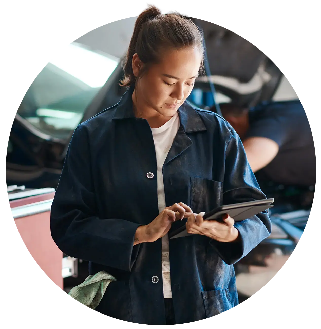 female mechanic ipad-1